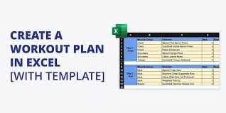how to make a workout plan in excel