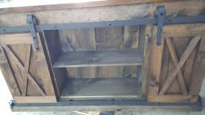 Rustic Tv Stand Wall Unit W Sliding