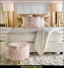 blush pink and gold bedroom decor