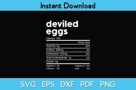deviled egg nutrition facts graphic by