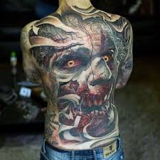 90 creepy zombie tattoos for men 2024