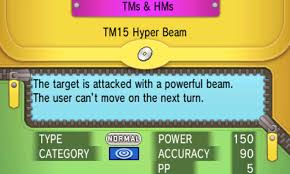 tm15 hyper beam in pokémon oras