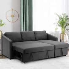 L Shape Chaise Storage Loveseat Sofa