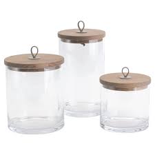 Classic Clear Glass Canister Set
