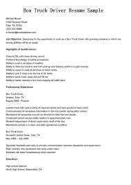 Cover Letter Cdl Driver Resume For Delivery Truck Sample