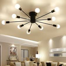 Modern Industrial Ceiling Light Chandelier Semi Flush Mount Ceiling Lamp Fixture Ebay