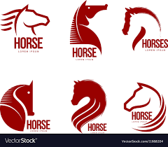 Set Of Horse Head Graphic Logo Templates