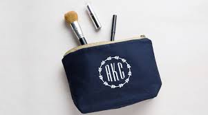 easy monogrammed cosmetic bag by amber