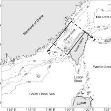 Bathymetric Chart Of The Taiwan Strait And Its Neighbouring