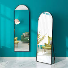 wall mounted mirror leaning