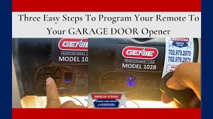remote to your genie garage door opener