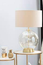 Bhs Large Glass Table Lamp From The