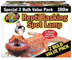 Amazon Com Zoo Med Reptile Basking Spot Lamp 100 Watts 2 Bulb Value Pack Lights For Reptiles Pet Supplies
