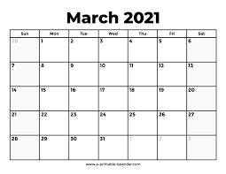This free printable blank calendar is a great way to keep your schedule organized in style! March 2021 Calendar With Holidays