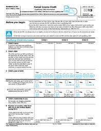 earned income credit tax table form