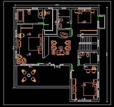House Plan Free Autocad 2d Drawing
