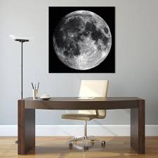 Empire Art Direct Tmp Ead1041 4040 Full Moon Frameless Free Floating Tempered Glass Panel Graphic Wall Art