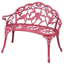 red outdoor benches patio chairs