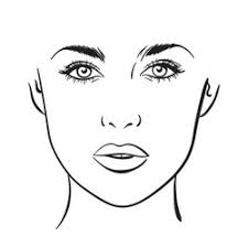 face chart makeup artist vector images 72