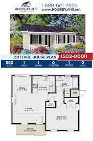 Pdf plan sets are best for fast electronic delivery and inexpensive local printing. House Plan 1502 00011 Cottage Plan 550 Square Feet 1 Bedroom 1 Bathroom Small Cottage House Plans Small House Exteriors Cottage Plan