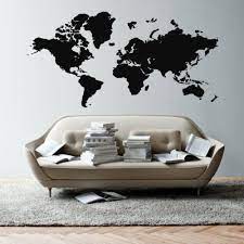extra large world map wall stickers