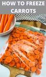 Can I put whole carrots in the freezer?
