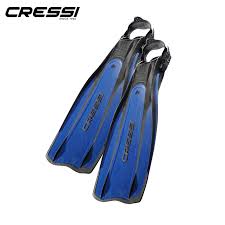 Us 81 99 Cressi Pro Light Scuba Diving Fins Open Heel Long Blade Adjustable Diving Fin For Adults Blue Yellow Black In Swimming Fins From Sports