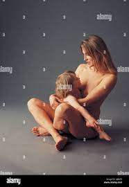Nude mother and son