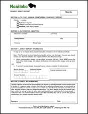 Application Form For Request Direct Deposit