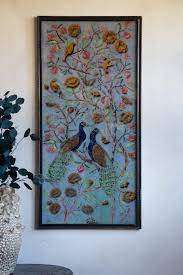 Bird Of Paradise Peacock Metal Wall Art