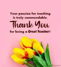 thank you teacher messages and es