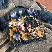 Now you can shop for it and enjoy a good deal on aliexpress! One Piece Ace Denim Jacket Custom Not For Sale Depop