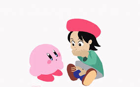 Uses c characters instead of angle brackets to show kirby's hands; Staring Kirby Know Your Meme