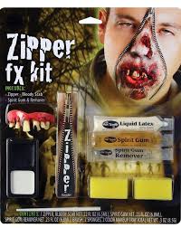 zipper face make up kit for zombies by
