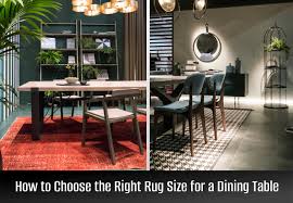 right rug size for a dining table
