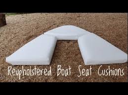 Reuphostered Boat Seat Cushions
