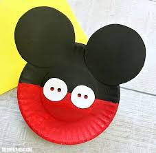 mickey mouse paper plate craft is great