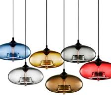 Modern Colored Glass Pendant Lamp