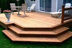 Split level patio deck w/ planter. Deck Stair With No Railing Google Search Modern Design Patio Deck Designs Deck Designs Backyard Decks Backyard