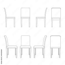 chair ilration outline perspective