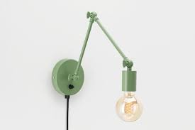 Edvin Plug In Wall Sconce Green Mid