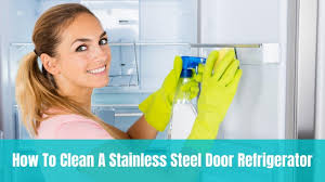 If the surface is decently clean, just use aerosol stainless steel or metal polisher with a microfiber cloth works well. How To Clean A Refrigerator Door Stainless Steel 3 Methods