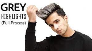 In this video i will show. Grey Highlights On Black Hair Men Silver Platinum Grey Zaib Sheikh Youtube