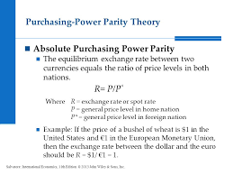 Purchasing power parity—often referred to simply by the acronym ppp—relies on a key assumption. International Economics Tenth Edition Ppt Video Online Download