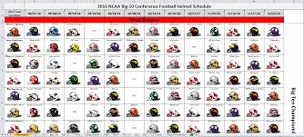 Excel Spreadsheets Help 2016 College Football Helmet Schedule