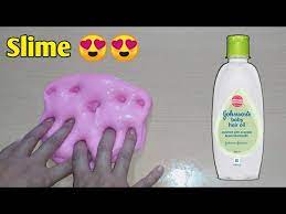 make slime with johnsons baby oil