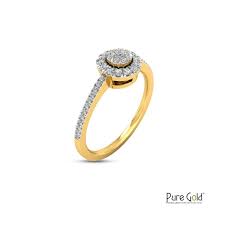 18 karat gold promise diamond ring