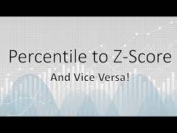 z score to percentile and vice versa
