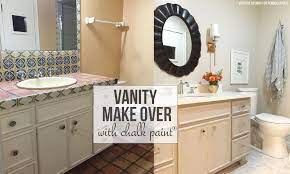 chalk paint bathroom vanity makeover