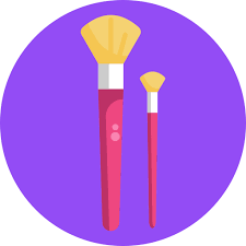 makeup brushes generic circular icon